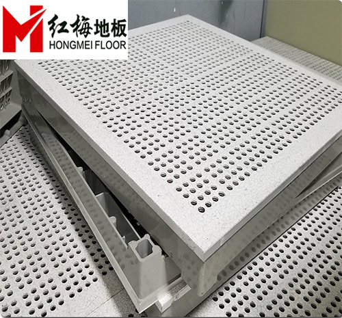 600x600x55mmPVC贴面铝合金孔板 -圆益（西安）半导体防静电地板项目​